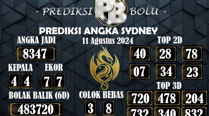 Prediksi Togel Sydney 11 Agustus 2024 Paling Update Jangan Sampai Ketinggalan Prediksi Togel Sydney 11 Agustus 2024 Paling Update Jangan Sampai Ketinggalan